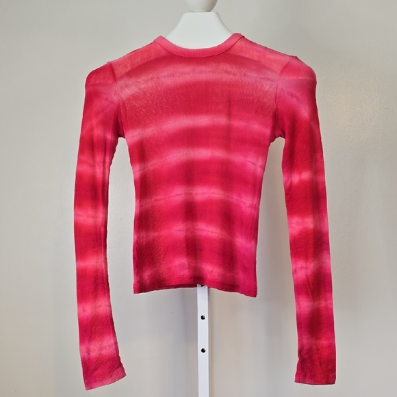 Cotton Citizen Fuchsia Tie-Dye Long Sleeve Tee - Picture 1 of 7